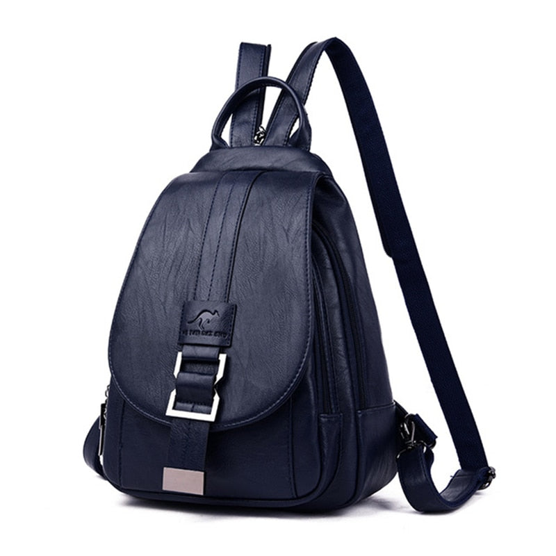 Sac à dos bleu pour femmes, polyvalent et stylé, idéal pour vos déplacements urbains ou escapades.