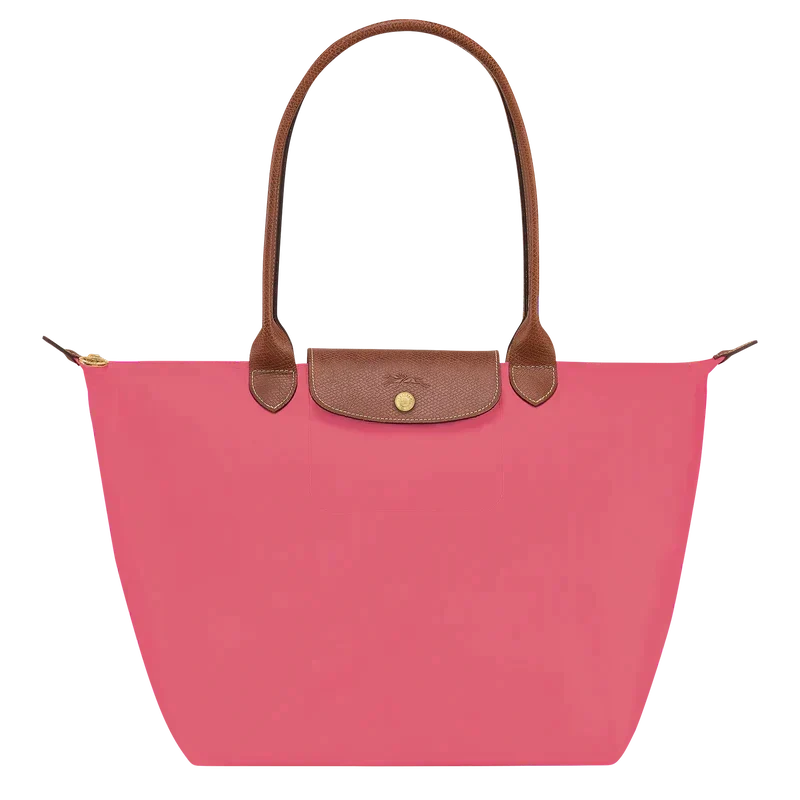 Grand sac fourre-tout lilas, pliable et chic. Idéal comme sac shopping ou sac de voyage pratique.