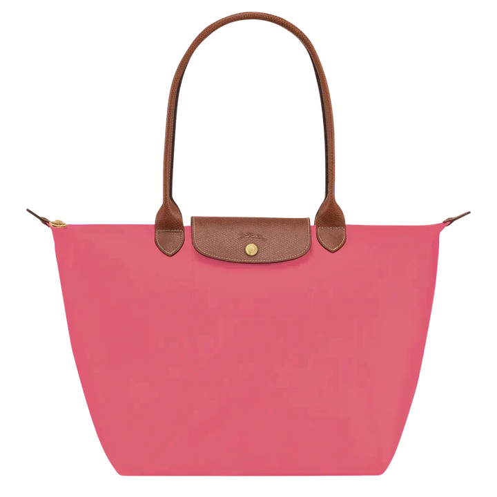 Grand sac fourre-tout lilas, pliable et chic. Idéal comme sac shopping ou sac de voyage pratique.