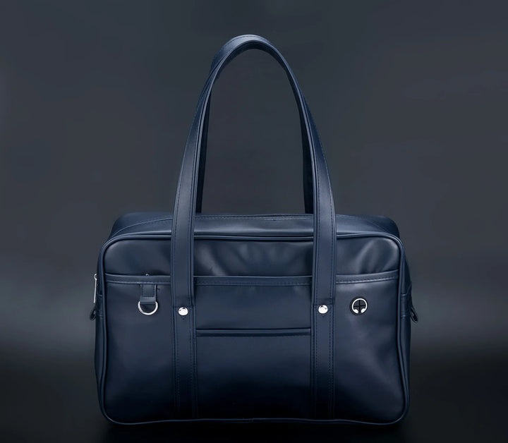 Sac à main grand format moderne en cuir PU noir, sac cours ou sac épaule polyvalent pour femme.