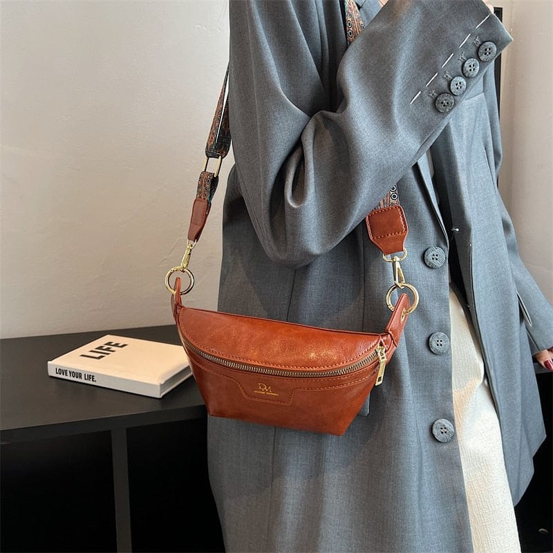 Sac banane chic femme en cuir PU, pour une touche de mode et de praticité au quotidien.