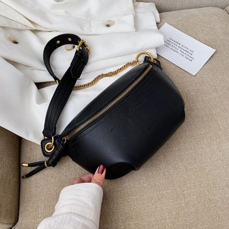 Sac banane femme en cuir de qualité, élégant et robuste, pour un accessoire mode durable.