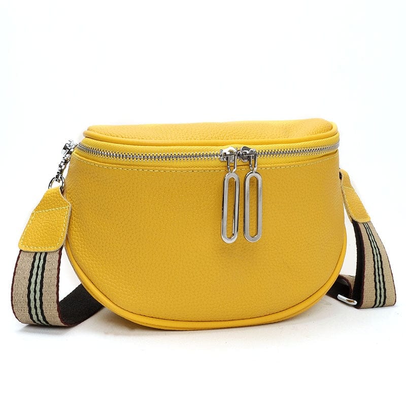 Sac banane Viviana en cuir vegan, design moderne, idéal pour un look femme contemporain.
