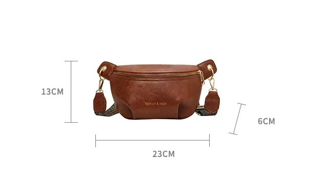 Sac banane mode femme en cuir PU, accessoire tendance pour un look moderne et raffiné.