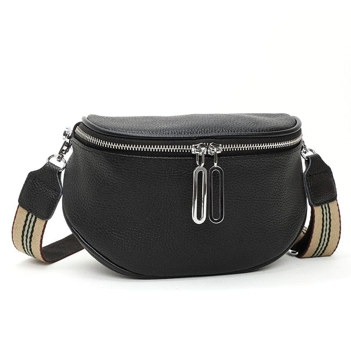 Accessoire mode: Sac banane Viviana chic en cuir vegan marron, élégant pour femme.