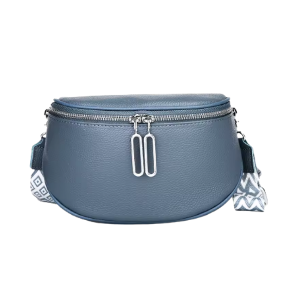 Sac banane ajustable Viviana pour femme, en cuir vegan noir, accessoire mode pratique.