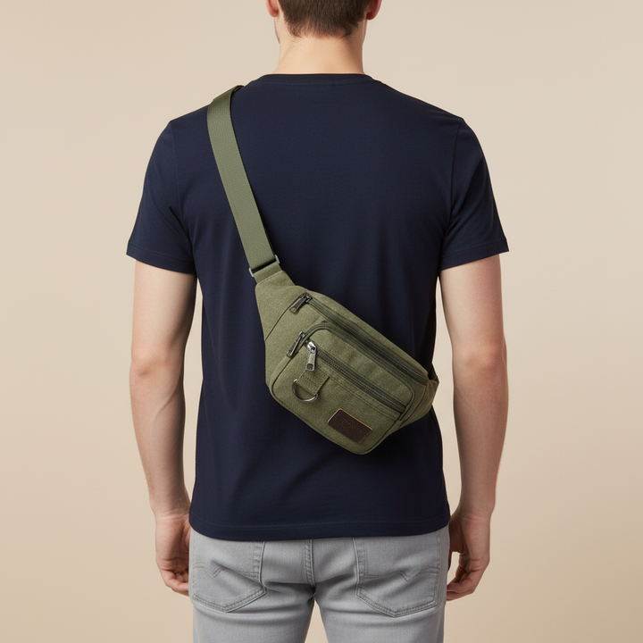 Sac banane multifonction unisexe, accessoire de voyage pratique pour garder vos essentiels à portée de main.
