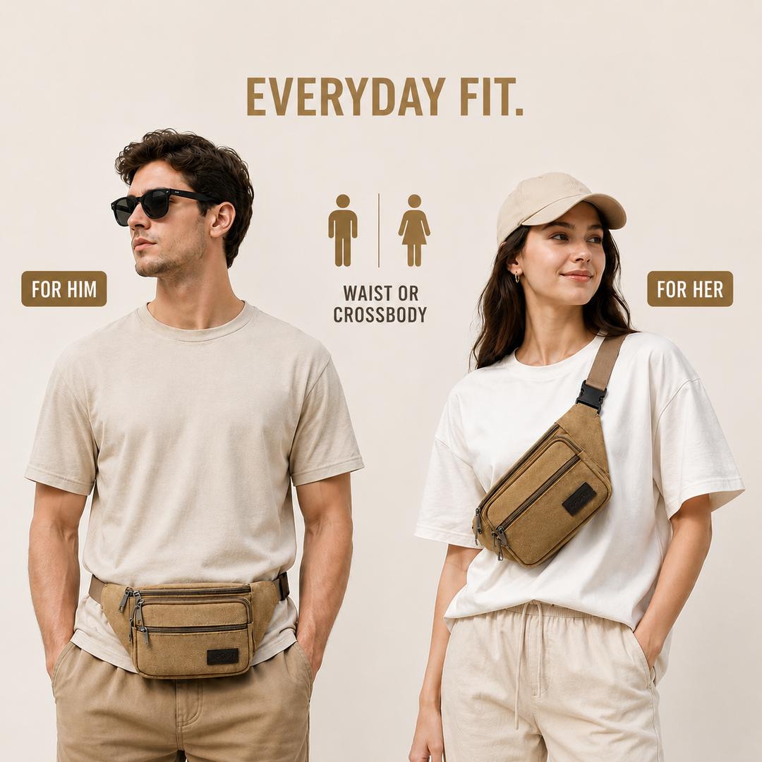Sac robuste pour aventure, type banane ou bandoulière, assure la sécurité de vos affaires lors de vos déplacements.