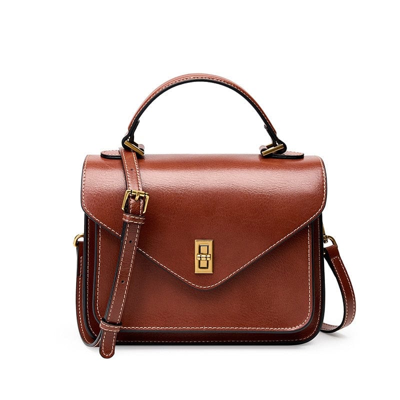 Sac bandoulière femme Adele en cuir véritable, élégant et chic pour un usage quotidien.