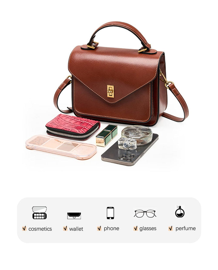 Sac cuir femme Adele, accessoire mode élégant et pratique avec bandoulière réglable.