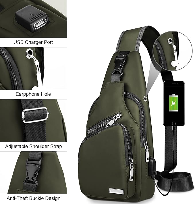 Sac bandoulière unisexe gris, léger, imperméable, idéal pour sécuriser vos essentiels de voyage.