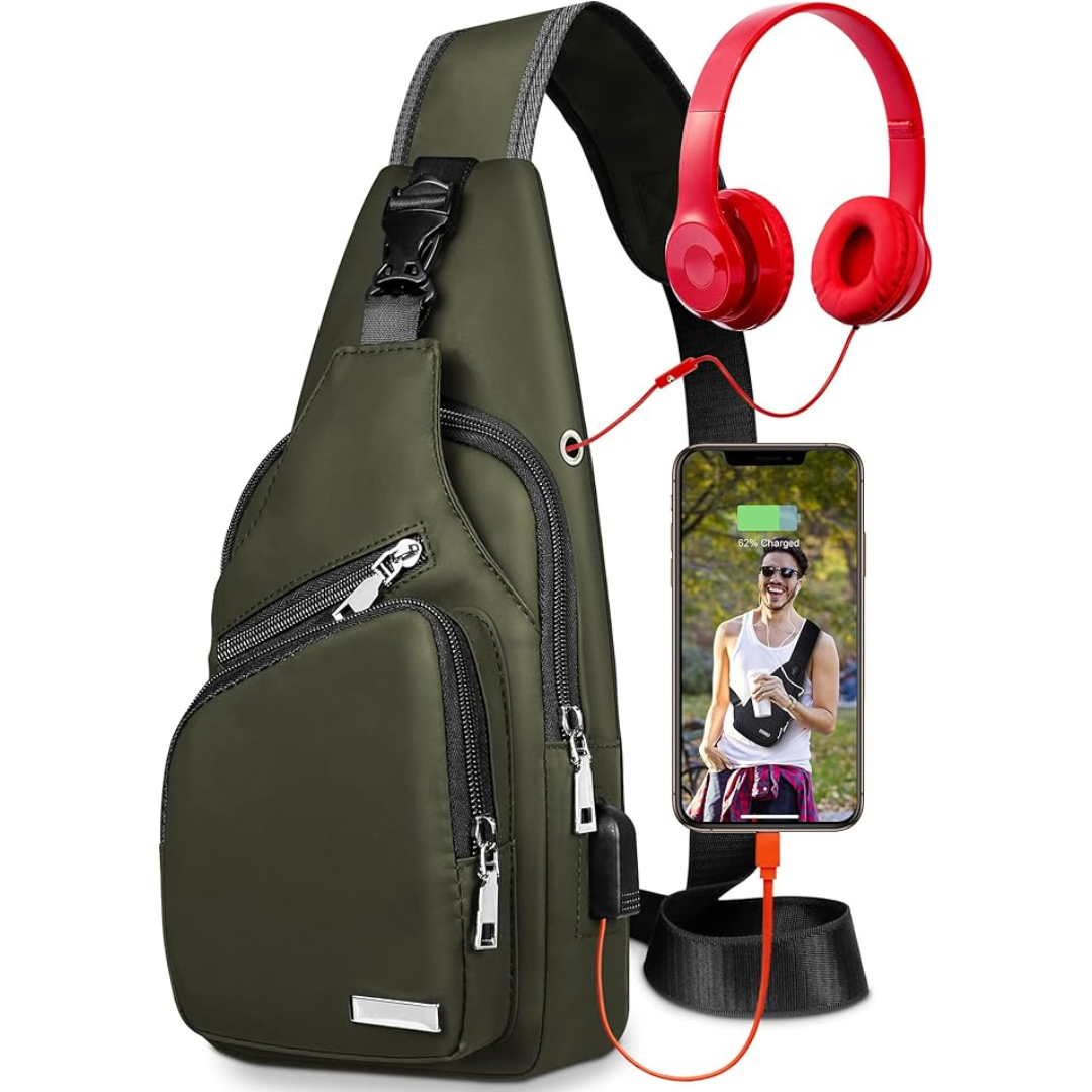 Sac urbain imperméable noir, multi-poches, accessoire unisexe parfait pour tous vos besoins.