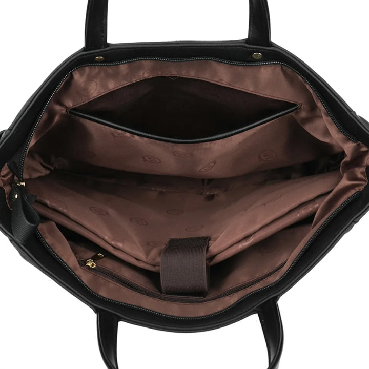 Sac de travail Élise bordeaux, grand format, pour documents, élégant et organisé.