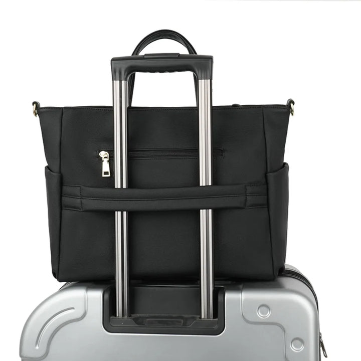 Sac cabas Élise noir, robuste et chic, accessoire mode femme pour toutes occasions.