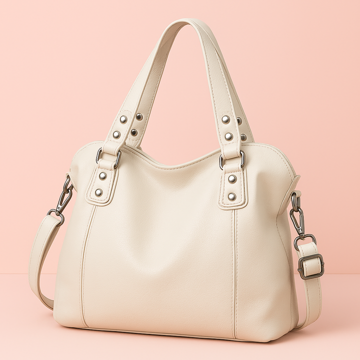 Sac cabas en cuir souple, grande capacité, parfait pour le quotidien.