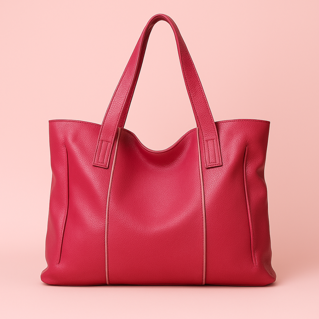 Sac cuir véritable noir, grand format Sofia, sac épaule femme, élégant pour toute occasion.