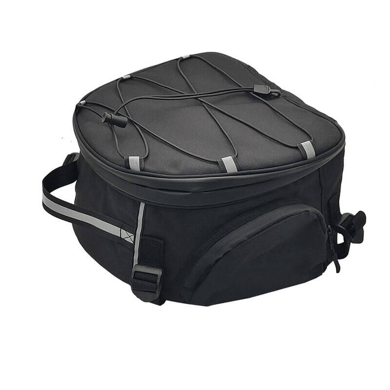 Sac équipement moto unisexe noir étanche multi-compartiments pour un rangement sécurisé.