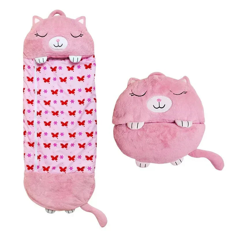 Peluche sac de couchage compact et lavable pour le sommeil des enfants, parfait pour garçons et filles.