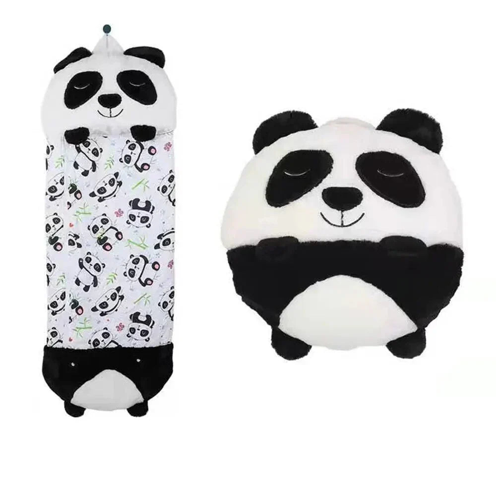 Sac de couchage enfant en peluche douce, parfait pour des siestes réconfortantes et des moments de jeu.