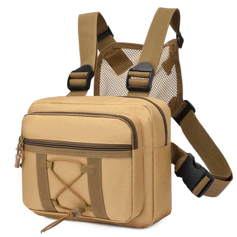 Sac de poitrine tactique déperlant, polyvalent pour l'aventure, l'usage urbain et les voyages sécurisés.