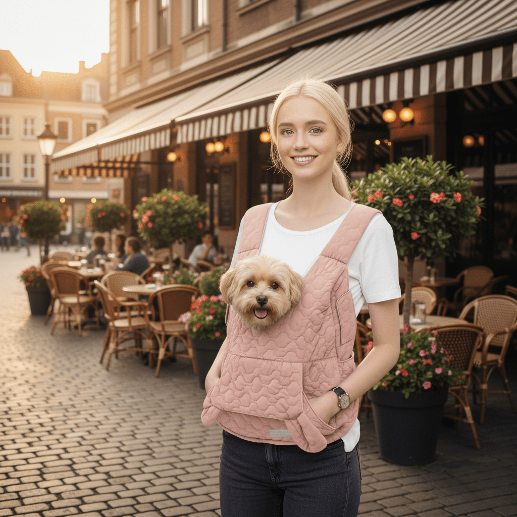 Sac de transport imperméable et confortable pour chat ou chien, idéal pour un voyage sûr.