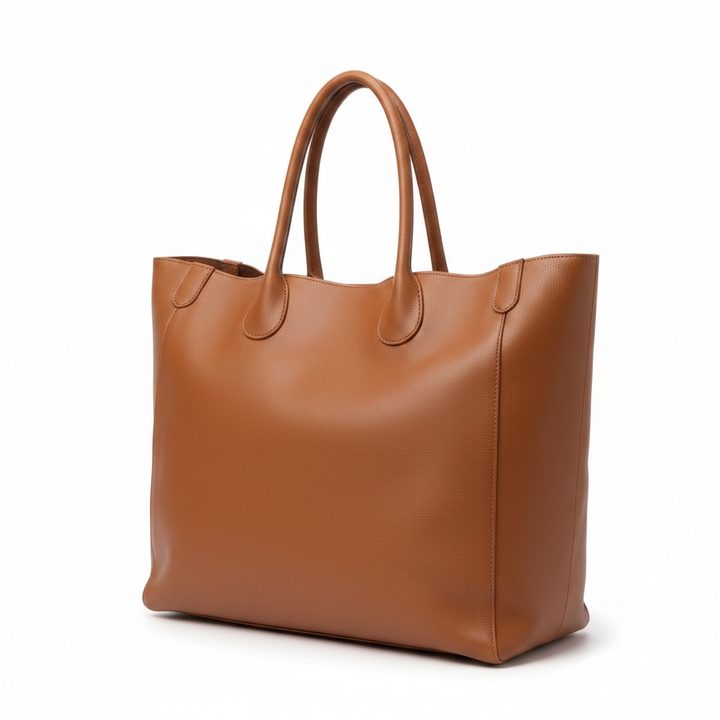 Sac fourre-tout en cuir grand format pour femme, sac cabas élégant et spacieux, idéal pour le travail.