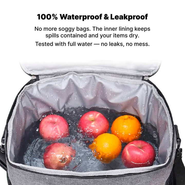 Sac isotherme 33L pratique et étanche, parfait pour transporter pique-niques et boissons à la plage ou en rando.