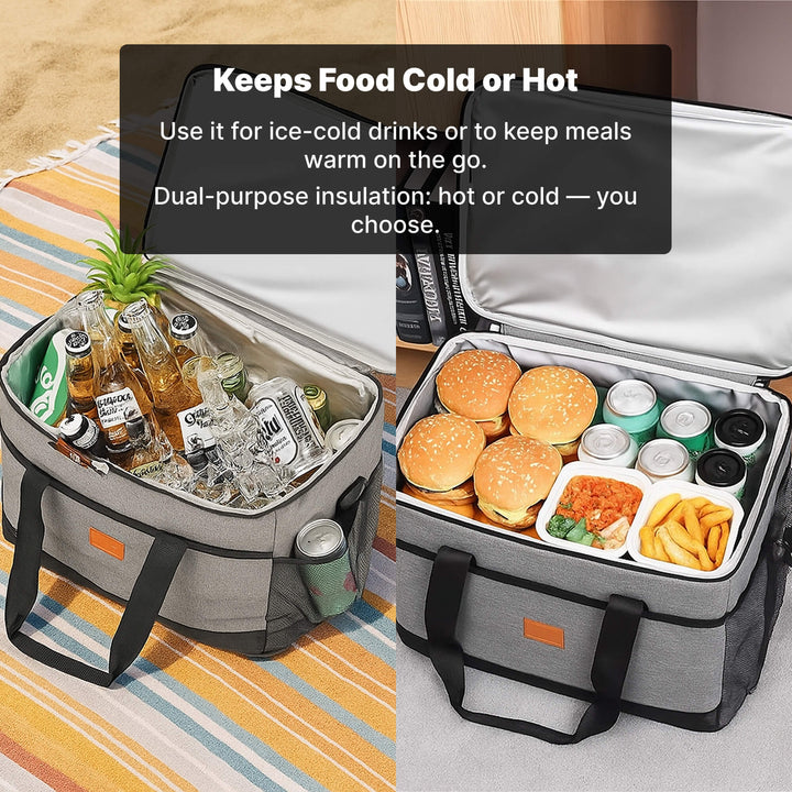 Sac glacière 33L robuste et portable pour le camping. Maintient vos provisions au frais durablement.