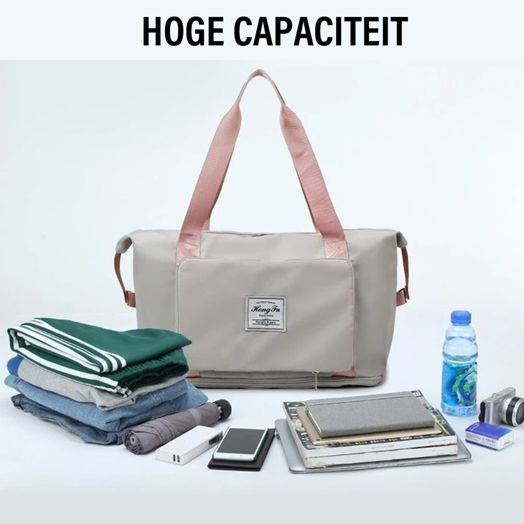 Sac de voyage femme extensible et imperméable, pratique pour le week-end et les imprévus.