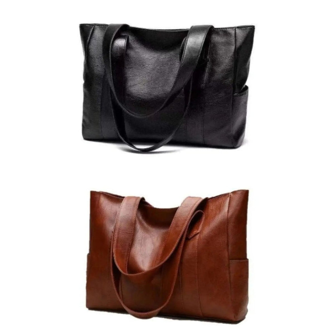 Sac femme chic porté épaule, style rétro élégant. Surface lisse, bandoulière réglable, accessoire mode.