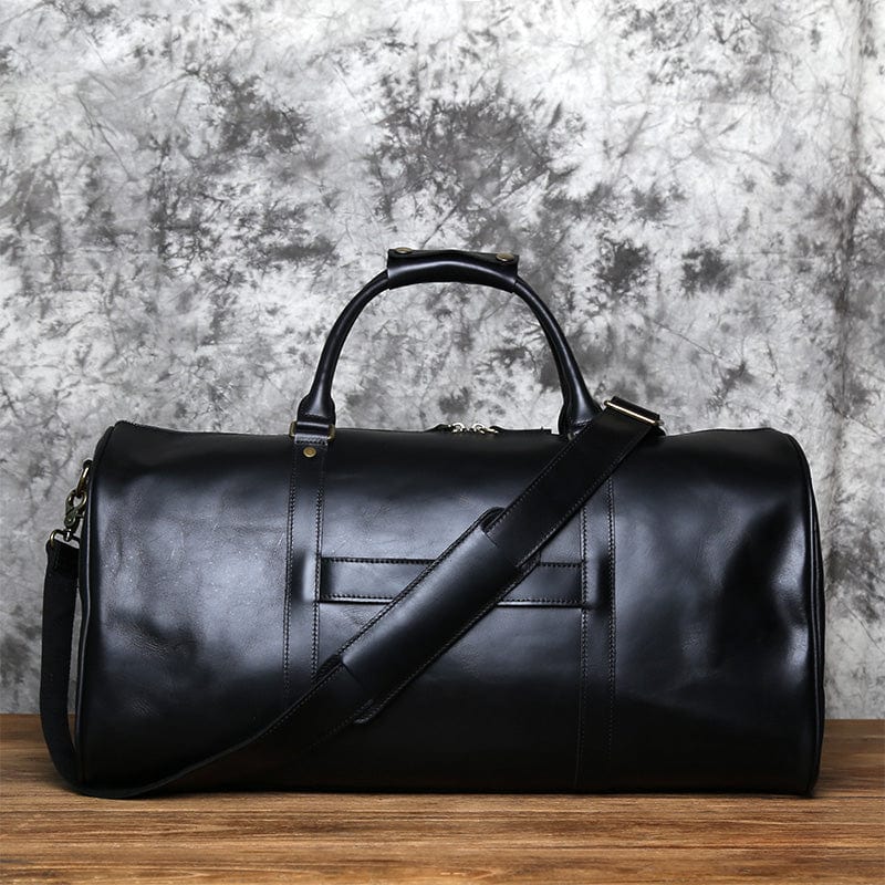 Sac de voyage homme en cuir véritable Côme. Grande capacité, élégant pour week-end et déplacements.