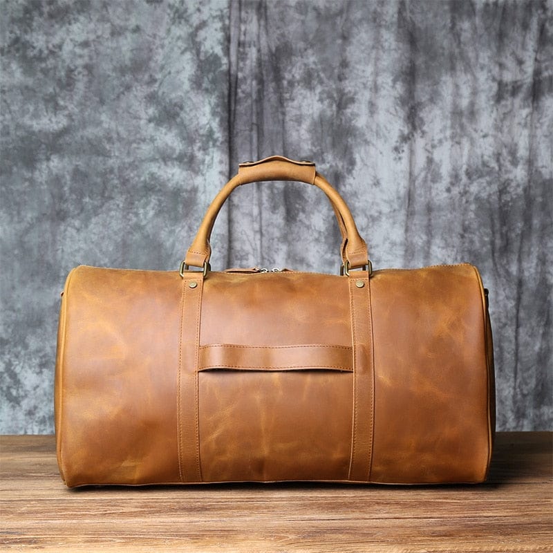 Sac de voyage luxe homme en cuir véritable. Un compagnon élégant pour toutes vos aventures.