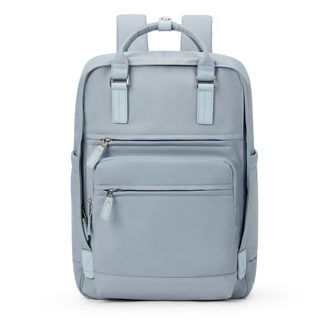Sac de travail femme chic en nylon, compartimenté pour ordinateur portable et accessoires.