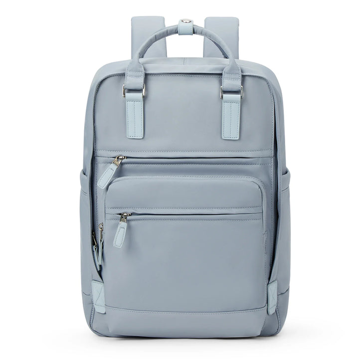Sac de travail femme chic en nylon, compartimenté pour ordinateur portable et accessoires.