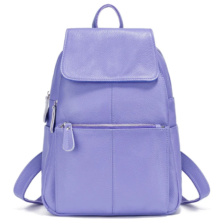 Sac à dos femme en cuir noir, élégant et pratique pour la ville. Organisation optimale pour vos essentiels.