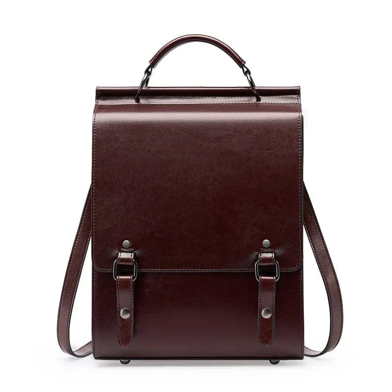Sac à dos femme en cuir chic, polyvalent pour le travail, les cours ou les sorties quotidiennes.