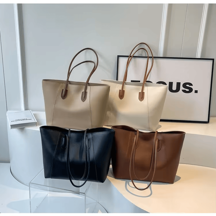 Sac à main femme chic et grand format en similicuir, idéal pour le lycée, les études et un usage quotidien élégant.