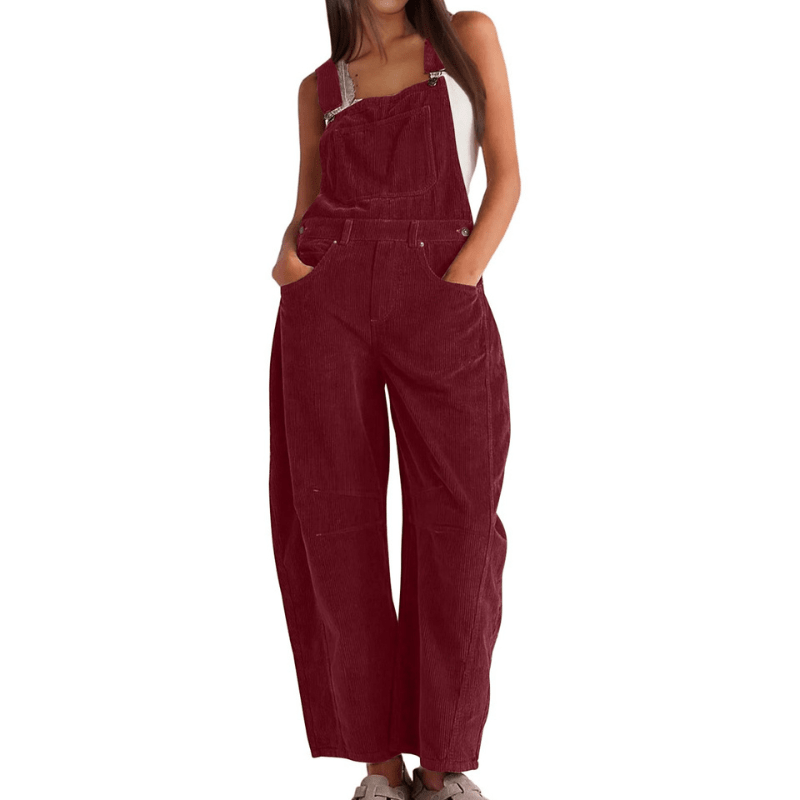 Confortable salopette décontractée ample pour femmes, idéale pour un look casual chic et la mode quotidienne.