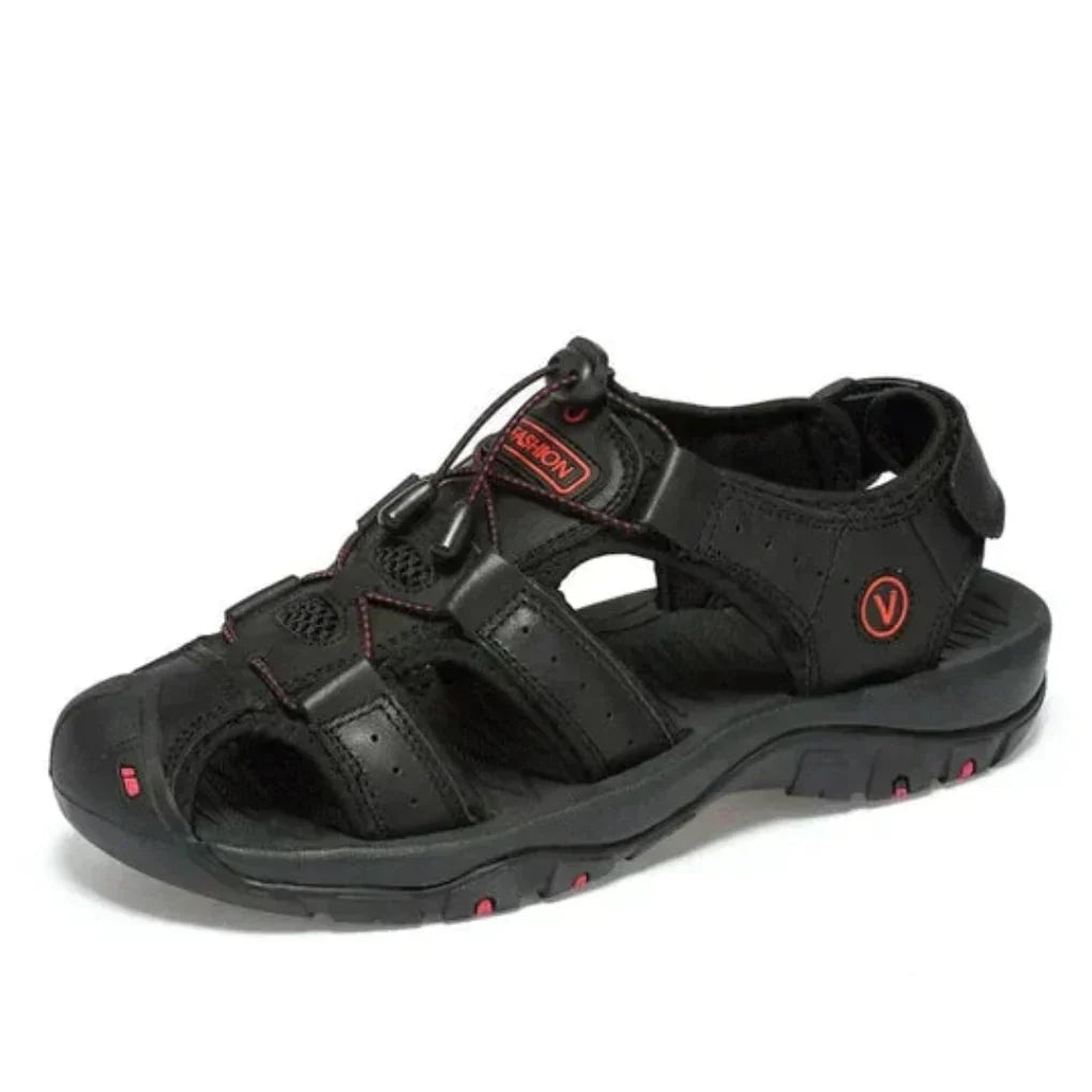 Chaussures homme orthopédiques réglables, sandales d'été pour soutien confortable et marche extérieure.