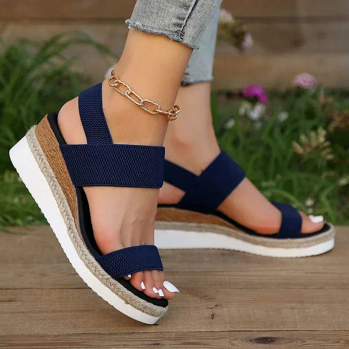 Sandales femme décontractées à bout ouvert, orthopédiques, confortables, idéales pour l'été et le bien-être.