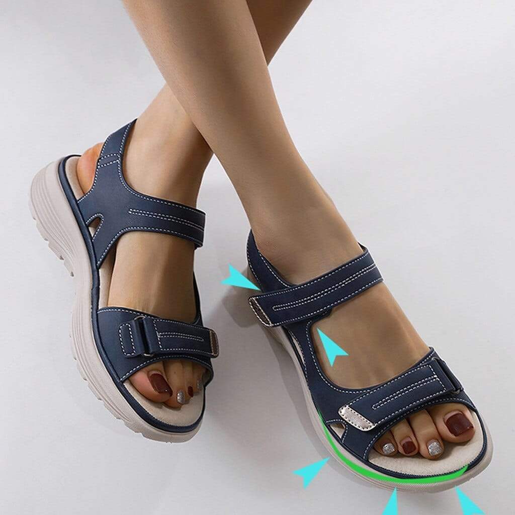 Sandales décontractées femme, confortables et légères. Design orthopédique pour un port quotidien estival.