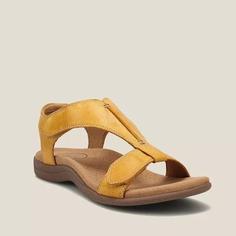 Chaussures d'été femme avec semelle ergonomique, offrant confort et bien-être toute la journée.