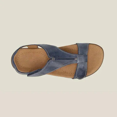 Sandales ouvertes femme avec soutien orthopédique, idéales pour le confort et la marche quotidienne.