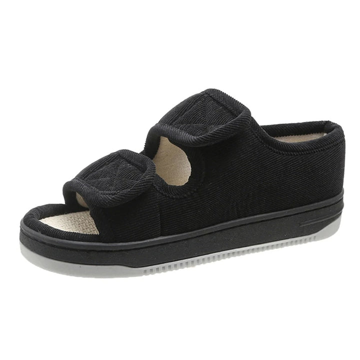 Sandales confortables et réglables pour pieds gonflés et sensibles. Idéales diabétiques, soulagement douleur.