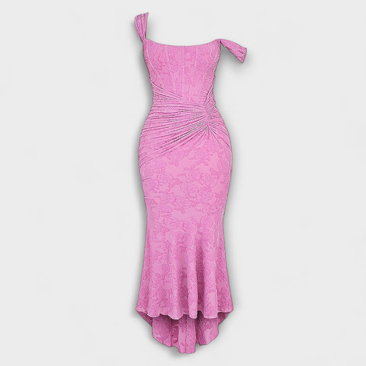 Robe de soirée longue femme, corset sculptant, élégance assurée et chic.