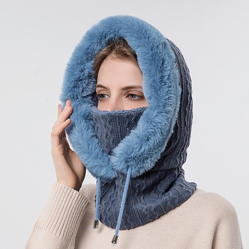 Scoodie femme transformable: écharpe longue, capuche douillette et bonnet. L'accessoire hiver mode indispensable.