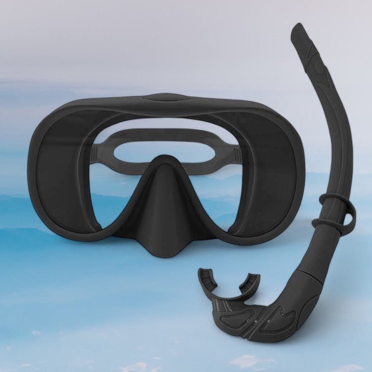 Tuba intégral anti-buée pour nage sous-marine et exploration aquatique, confort optimal.