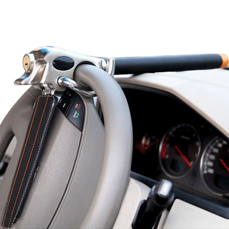 Protection anti-vol robuste en acier pour volant de voiture, SUV et camion. Sécurise votre véhicule.
