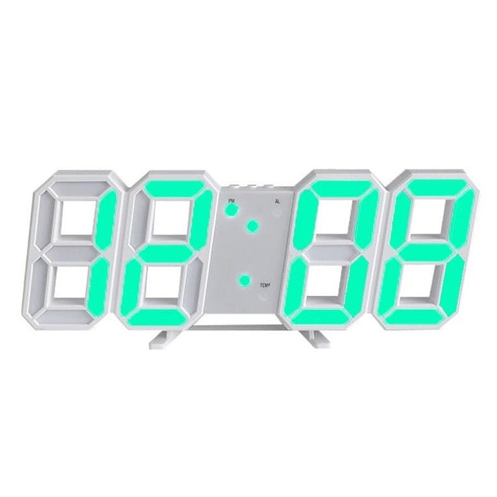 Horloge murale LED 3D LuxuraTime au design épuré, essentielle pour une décoration intérieure moderne.