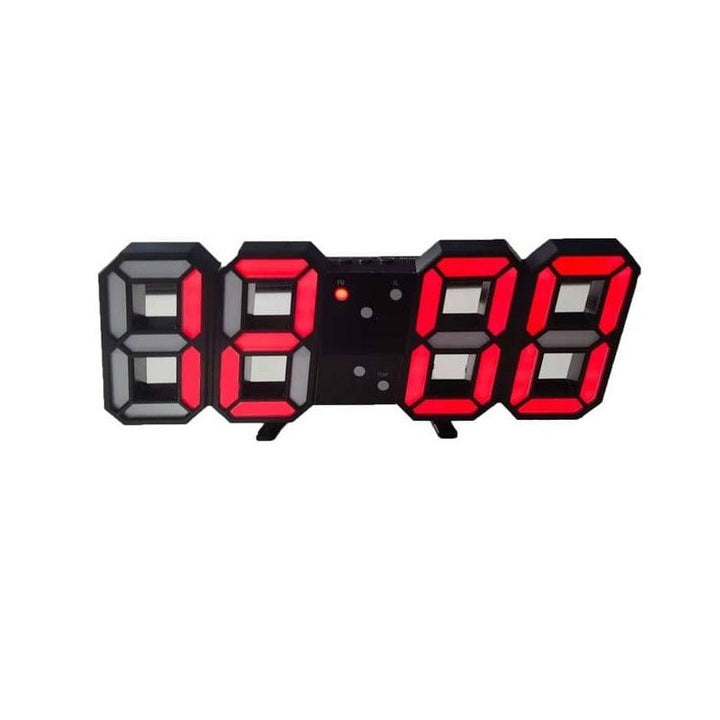 Horloge murale LED 3D moderne et polyvalente avec lumière dimmable, s'intégrant à tout intérieur stylé.